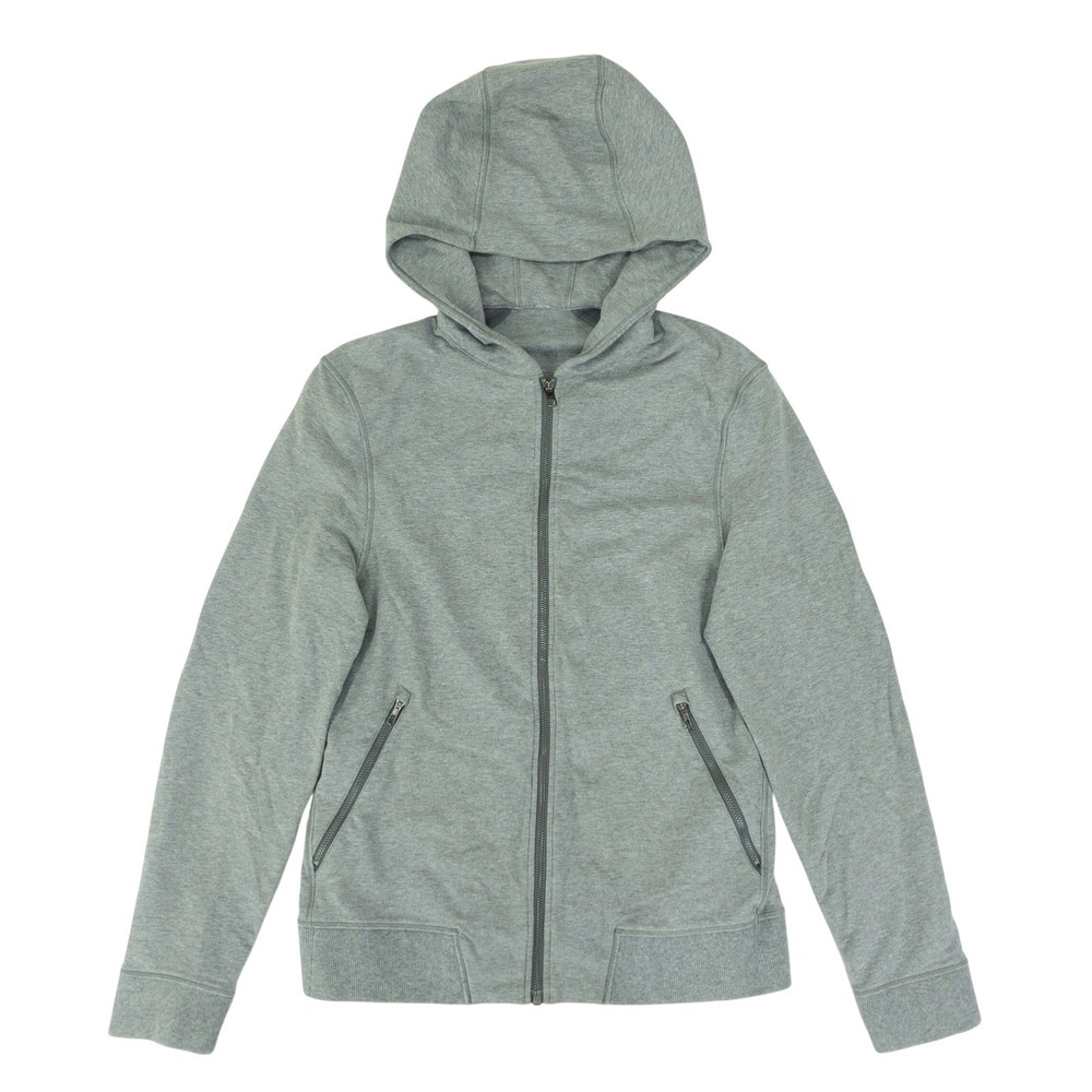 Lululemon Cross Cut Zip Up Hoodie Mens Small Grey Heathered Full Zip Pocket - Picture 4 of 16